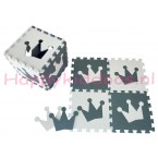 Foam puzzel mat Grijs / Witte Kroon