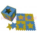 Foam puzzel mat Blauw / Gele ster